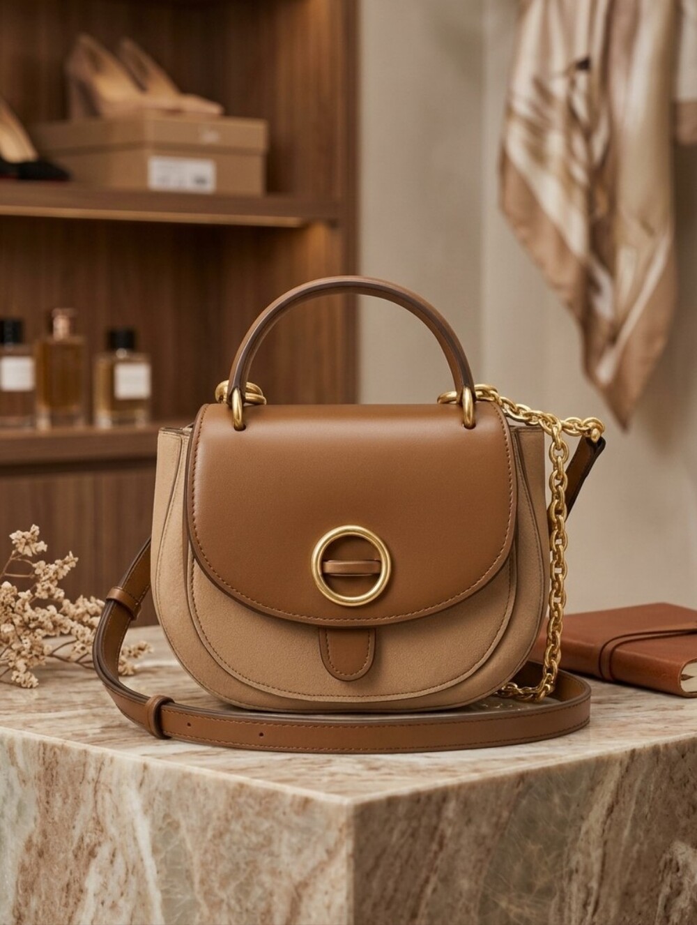 Michael Kors Isadore Medium Top Handle Messenger | Leather | Crossbody